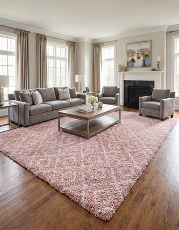10' 8 x 14' Lattice Shag Rug