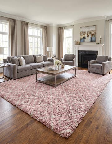 10' 8 x 14' Lattice Shag Rug