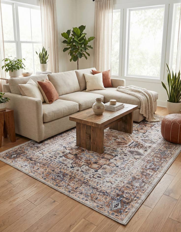 Detail image of 6' x 9' Washable Yara Rug