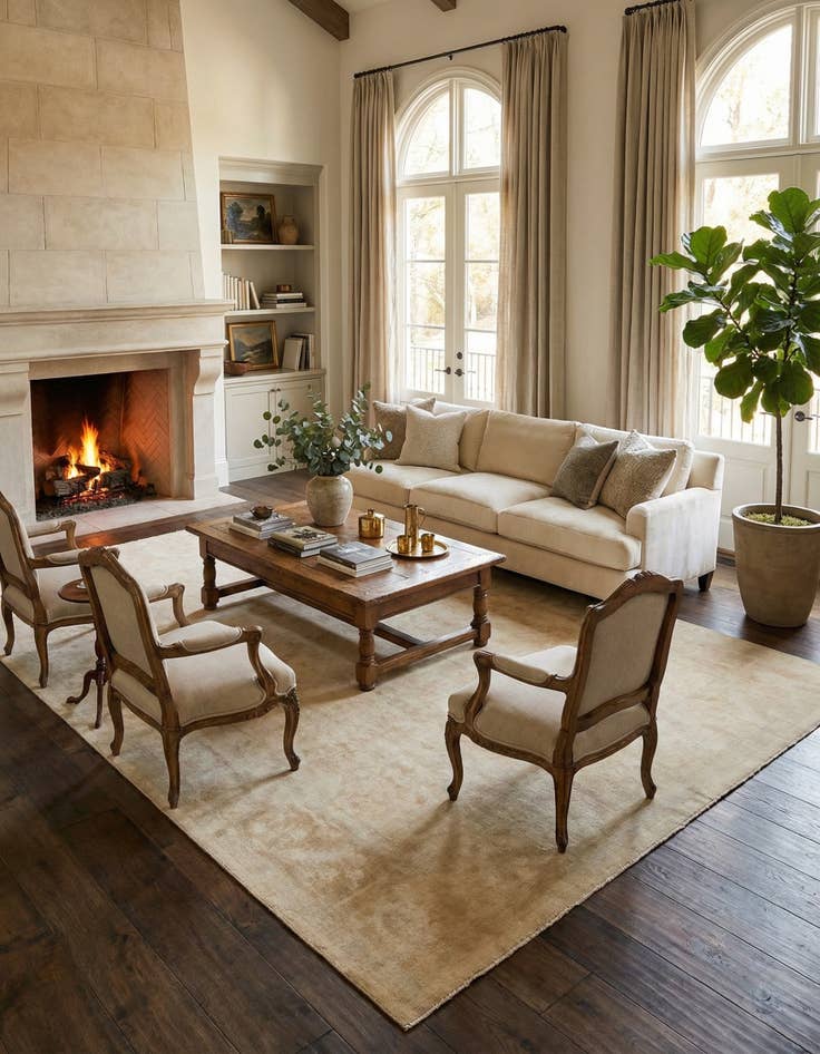 Detail image of 10' 3 x 14' 2 Hand Knotted Oushak Wool Rug