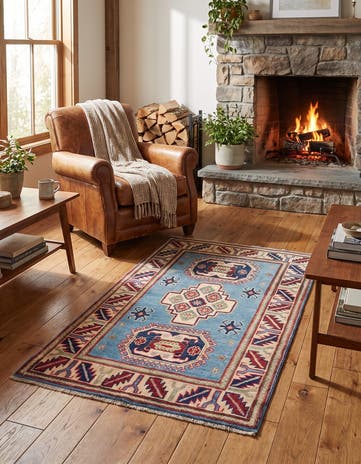 2' 6 x 4' 3 Hand Knotted Kazak Rug