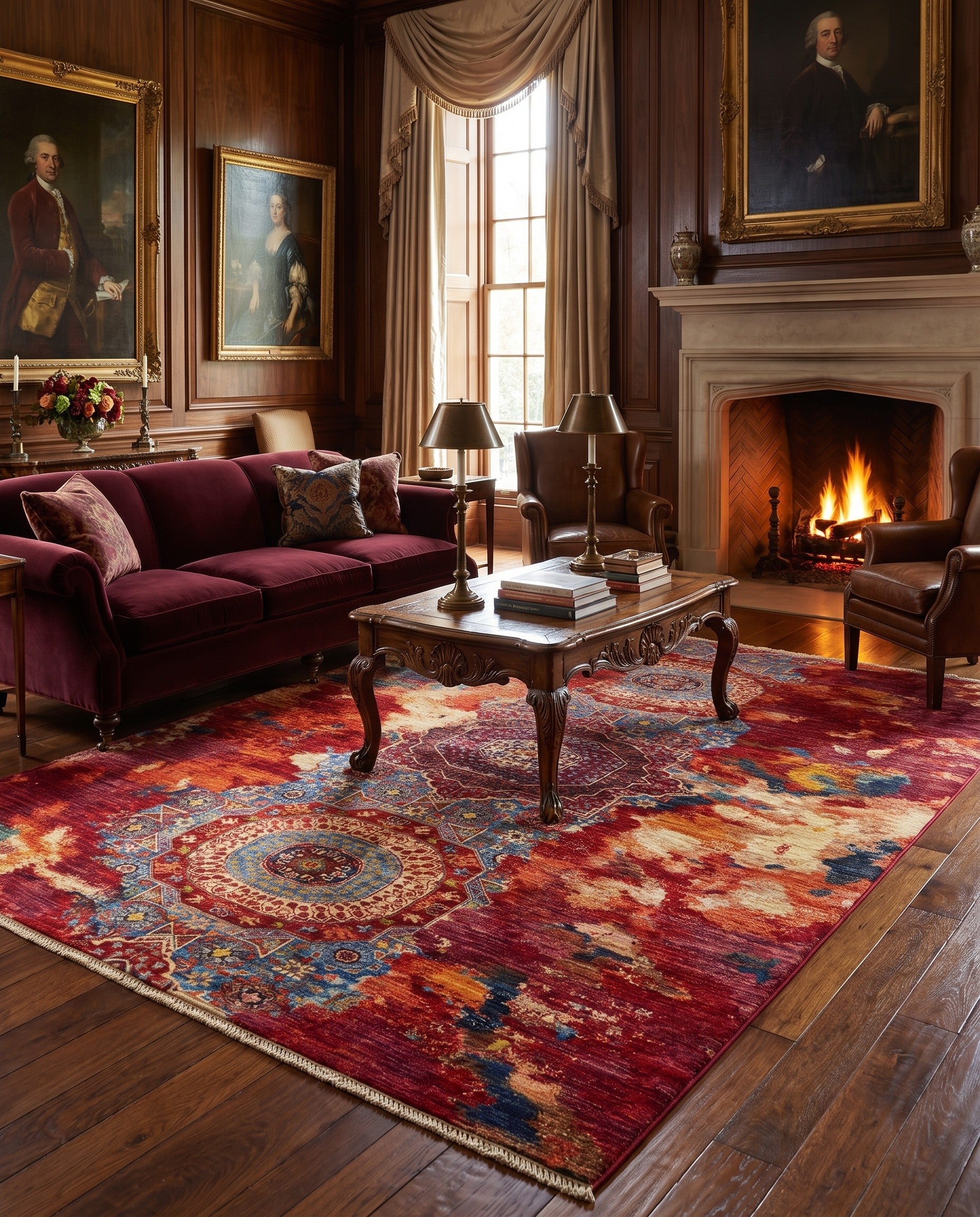 5' 8 x 8' Hand Knotted Mamluk Ziegler Rug