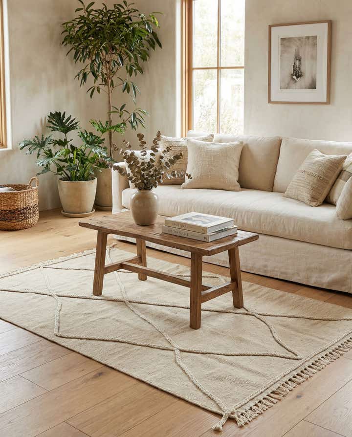 3' 5 x 5' 1 Hand Knotted Moroccan Wool Rug