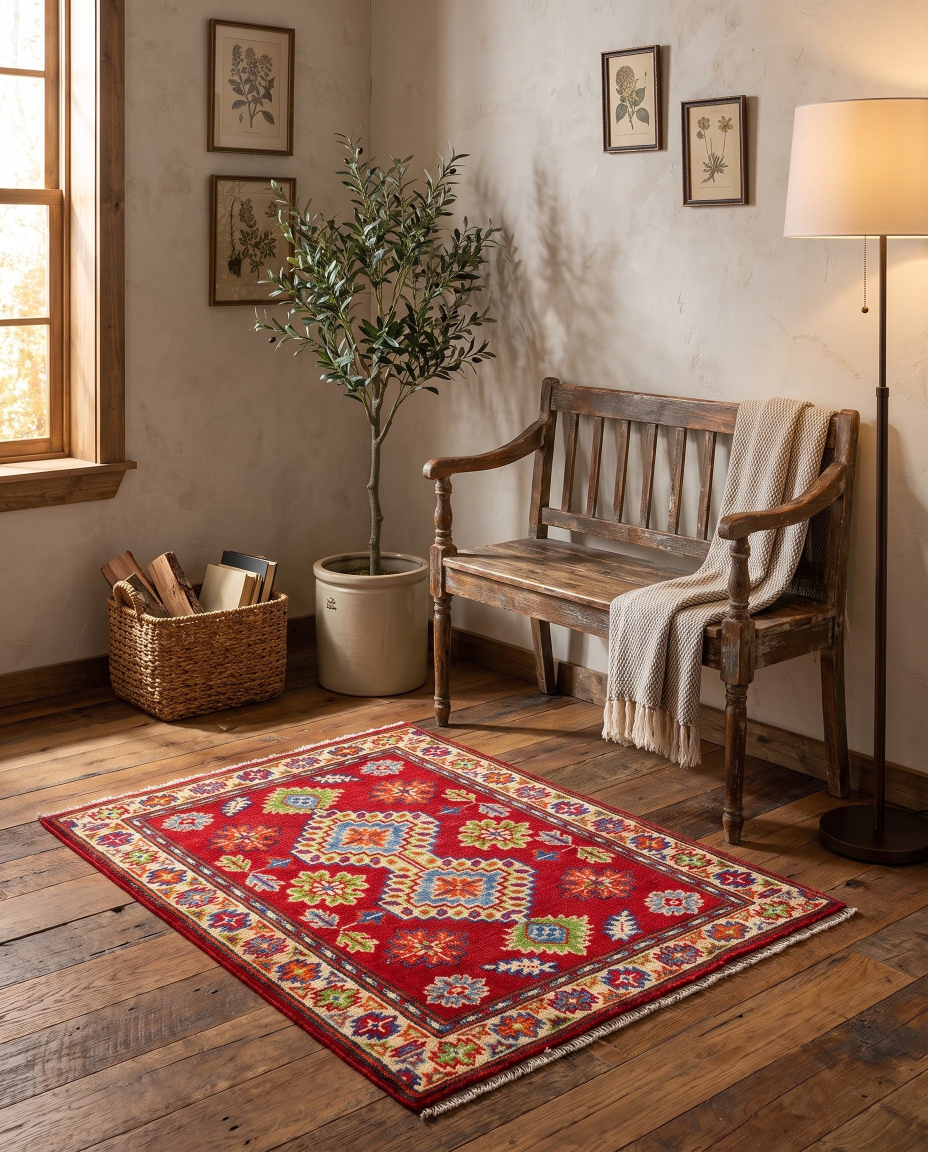 2' 3 x 3' Hand Knotted Kazak Rug