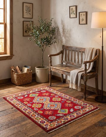 2' 3 x 3' Hand Knotted Kazak Rug