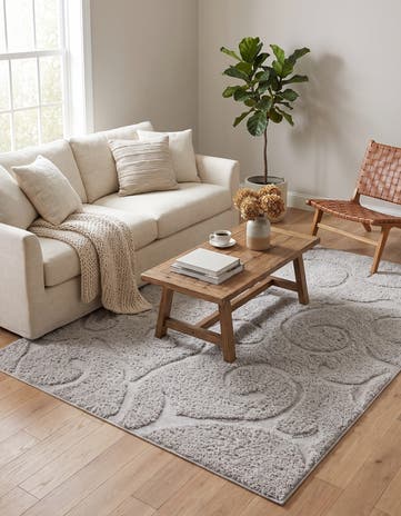 5' x 7' Botanical Shag Rug
