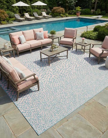 13' x 13' Easy-Clean Jill Zarin Cape Town Indoor / Outdoor Square Rug