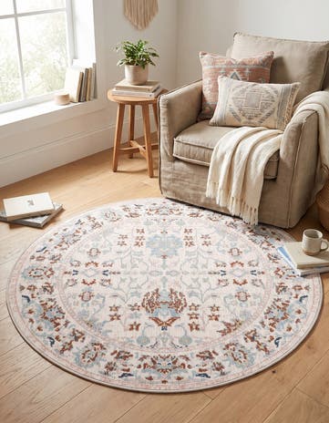 3' 3 x 3' 3 Kamala Washable Round Rug