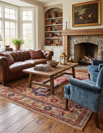 6' 2 x 9' 3 Hand Knotted Kazak Rug