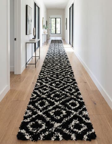 3' 3 x 16' 5 Lattice Shag Runner Rug