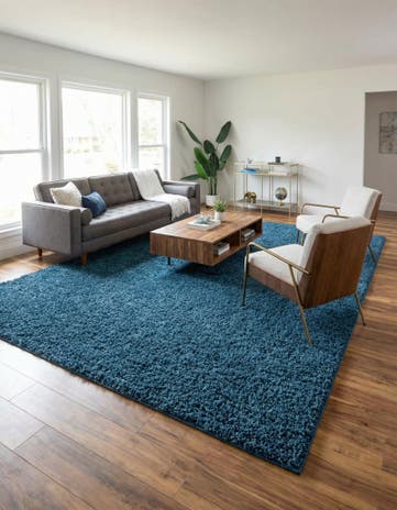 9' 10 x 14' Comfort Solid Shag Rug