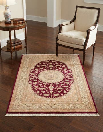 3' 3 x 4' 11 Ghom Silk Rug