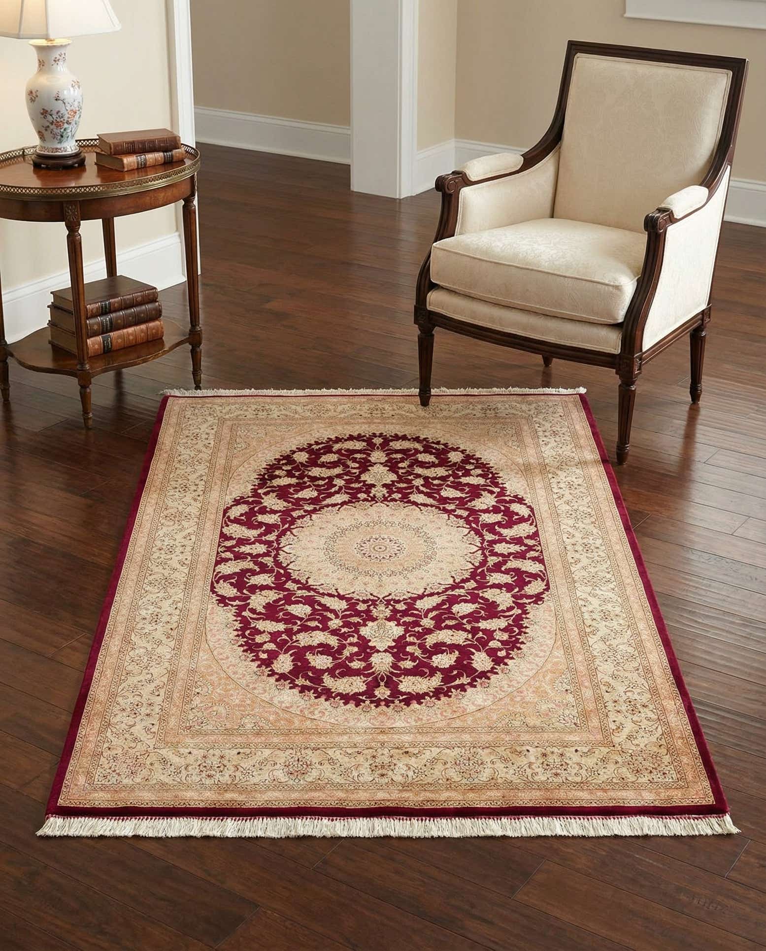3' 3 x 4' 11 Ghom Silk Rug