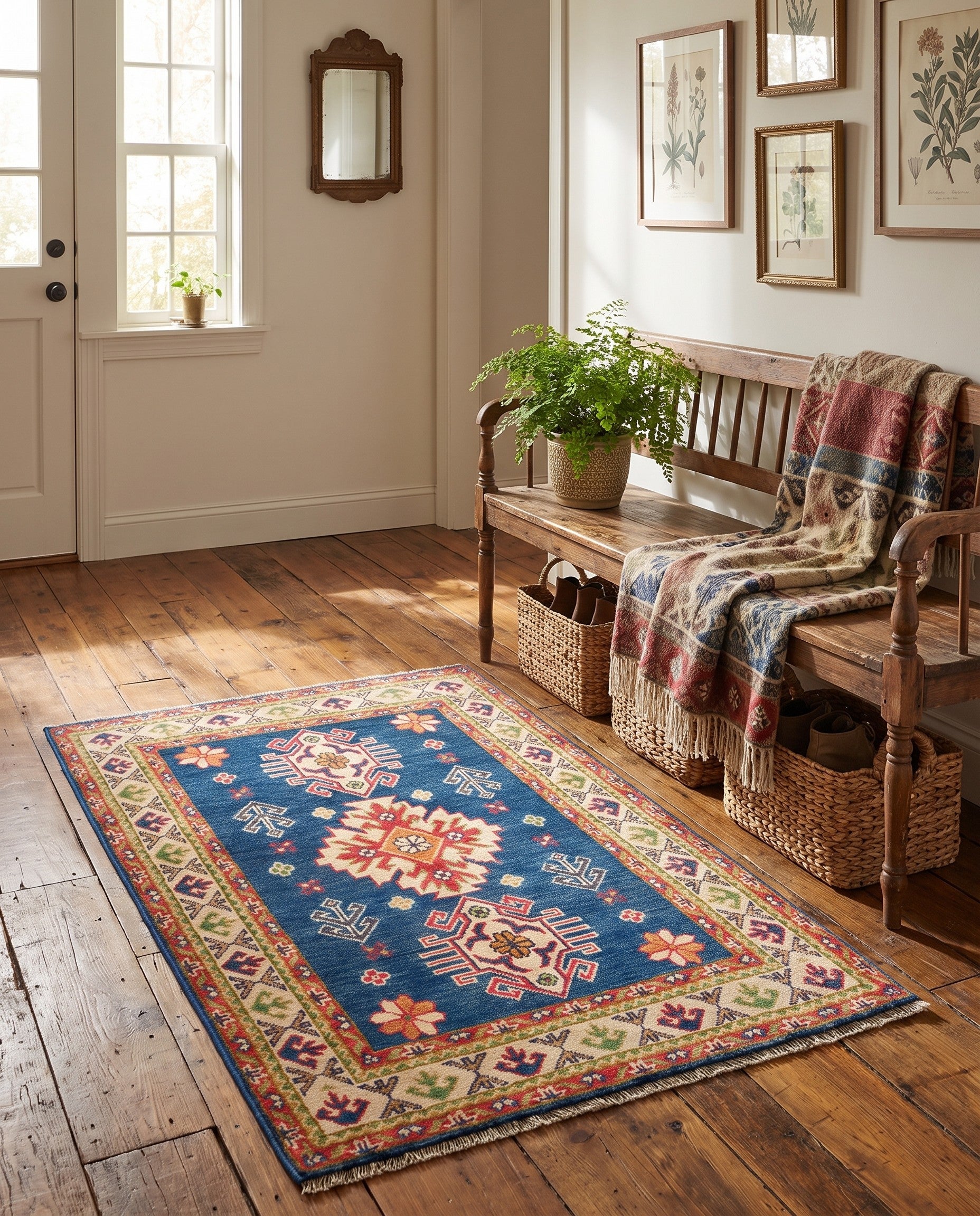 2' 8 x 4' 1 Hand Knotted Kazak Rug