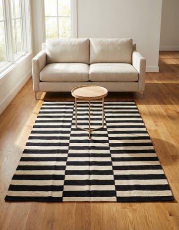 4' 1 x 5' 10 Hand Woven Kilim Modern Wool Rug