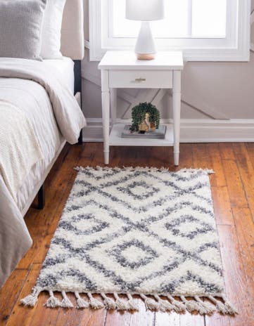 Ivory Athena Shag Rug