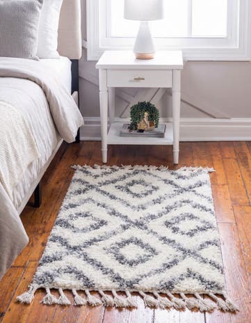 Ivory Athena Shag Rug