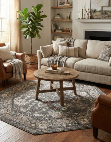 Gray Oregon Octagon Rug
