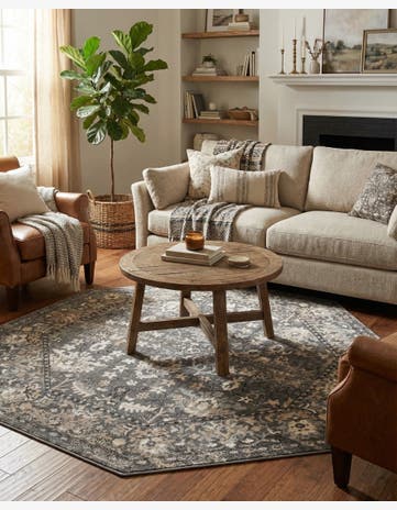 Gray Oregon Octagon Rug