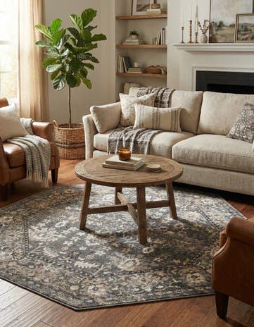 Gray Oregon Octagon Rug