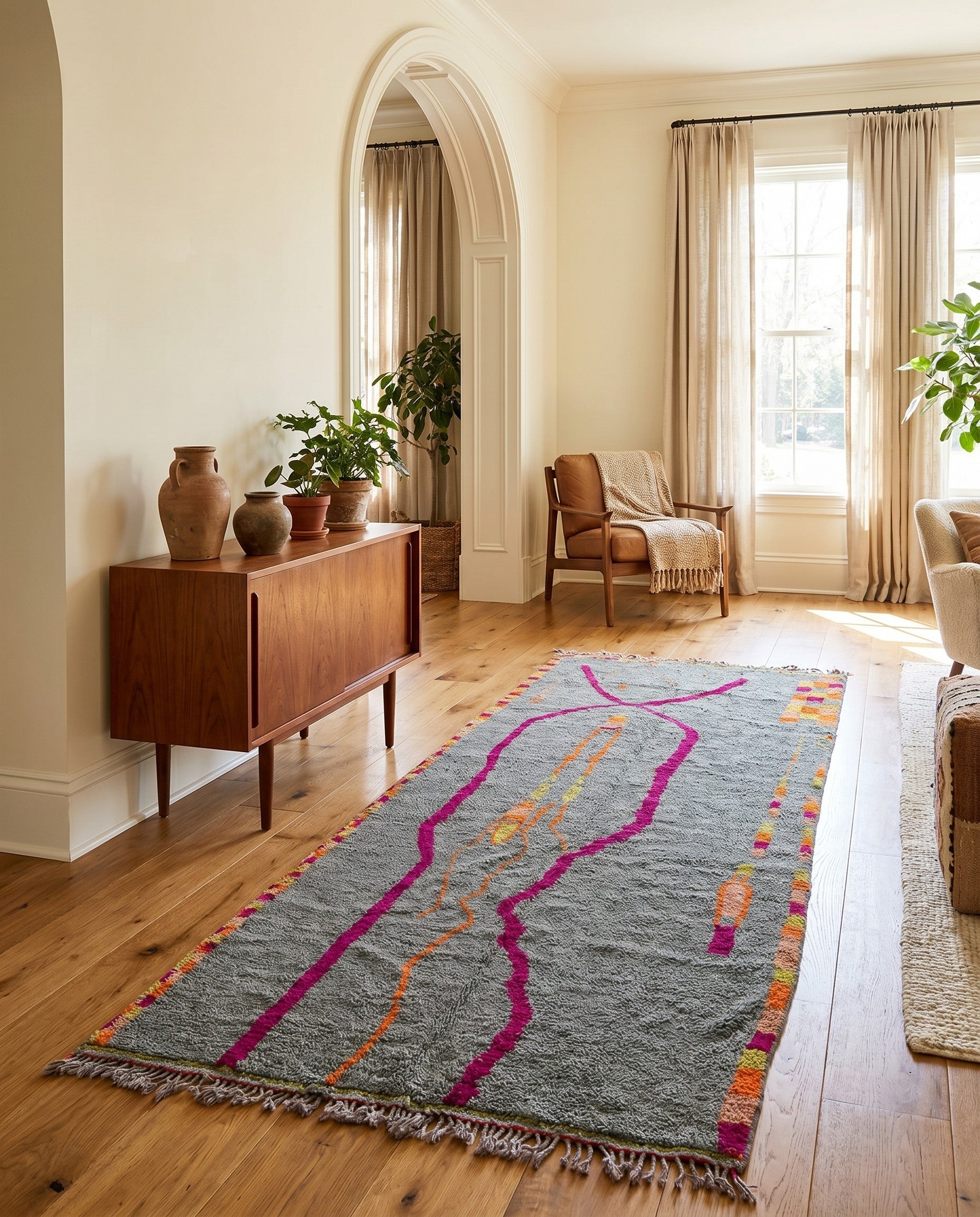 6' 3 x 11' Hand Knotted Moroccan Wool Runner Rug
