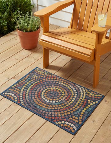 2' x 3' 1 Easy-Clean Baja Indoor / Outdoor Rug