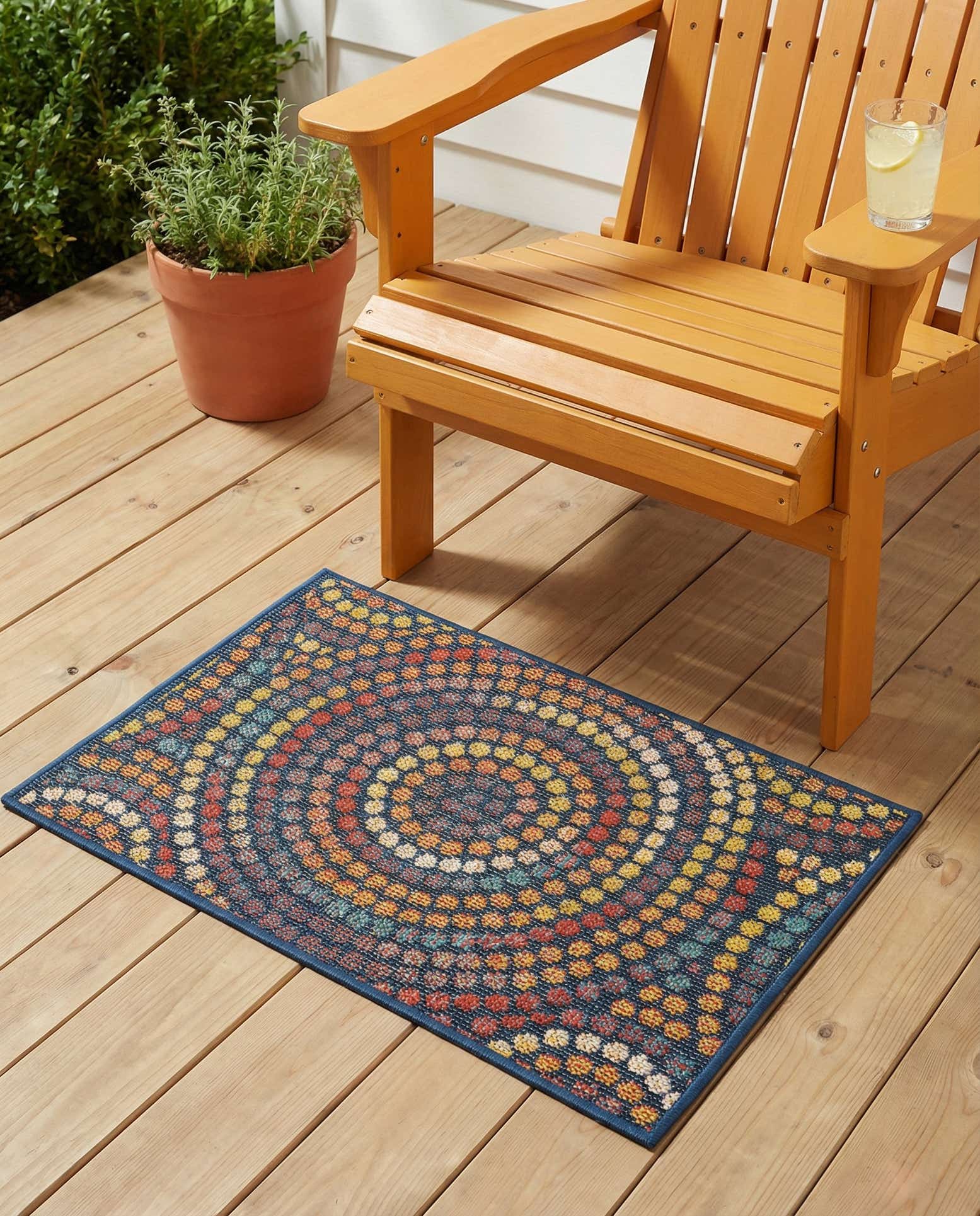 2' x 3' 1 Easy-Clean Baja Indoor / Outdoor Rug