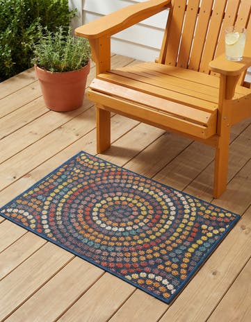 2' x 3' 1 Easy-Clean Baja Indoor / Outdoor Rug