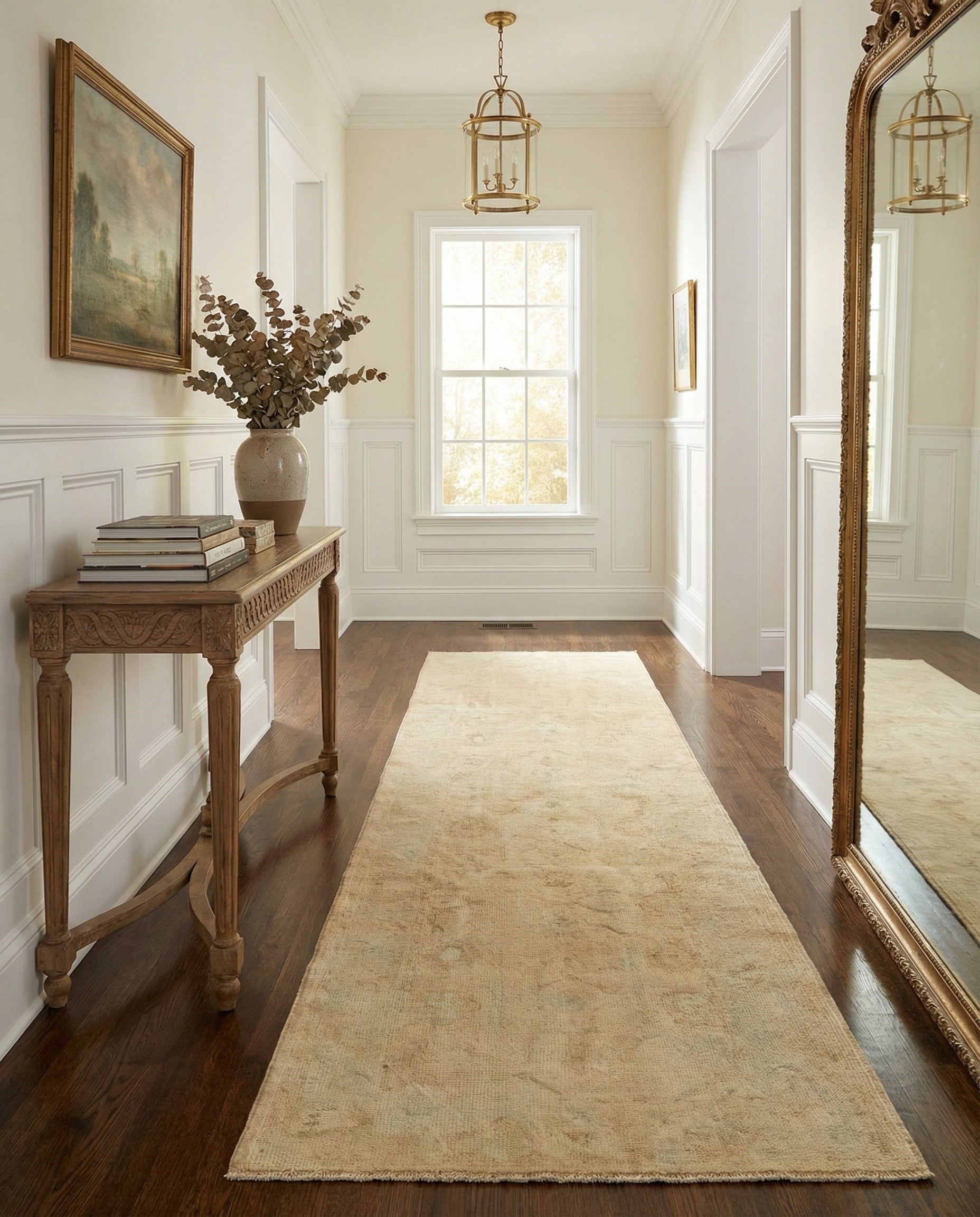 2' 10 x 9' 8 Hand Knotted Oushak Wool Runner Rug