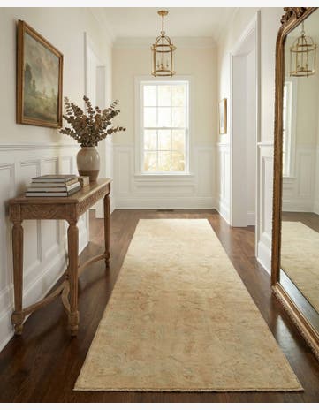 2' 10 x 9' 8 Hand Knotted Oushak Wool Runner Rug