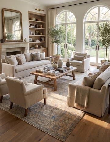 10' 4 x 14' 1 Hand Knotted Oushak Wool Rug