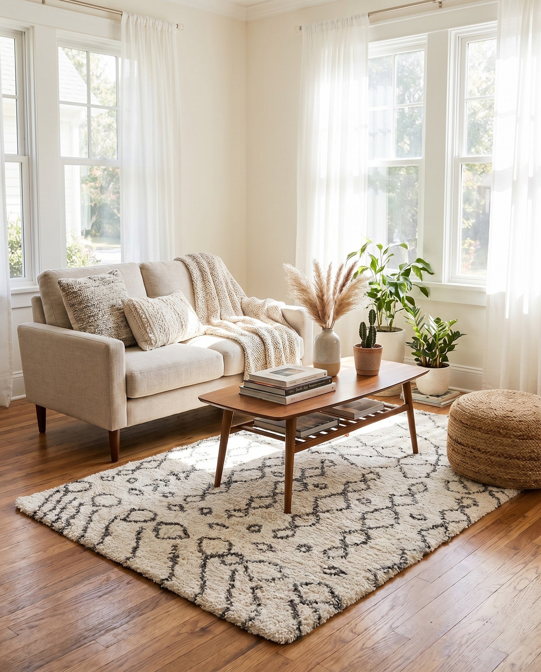 5' 3 x 7' Moroccan Shag Rug