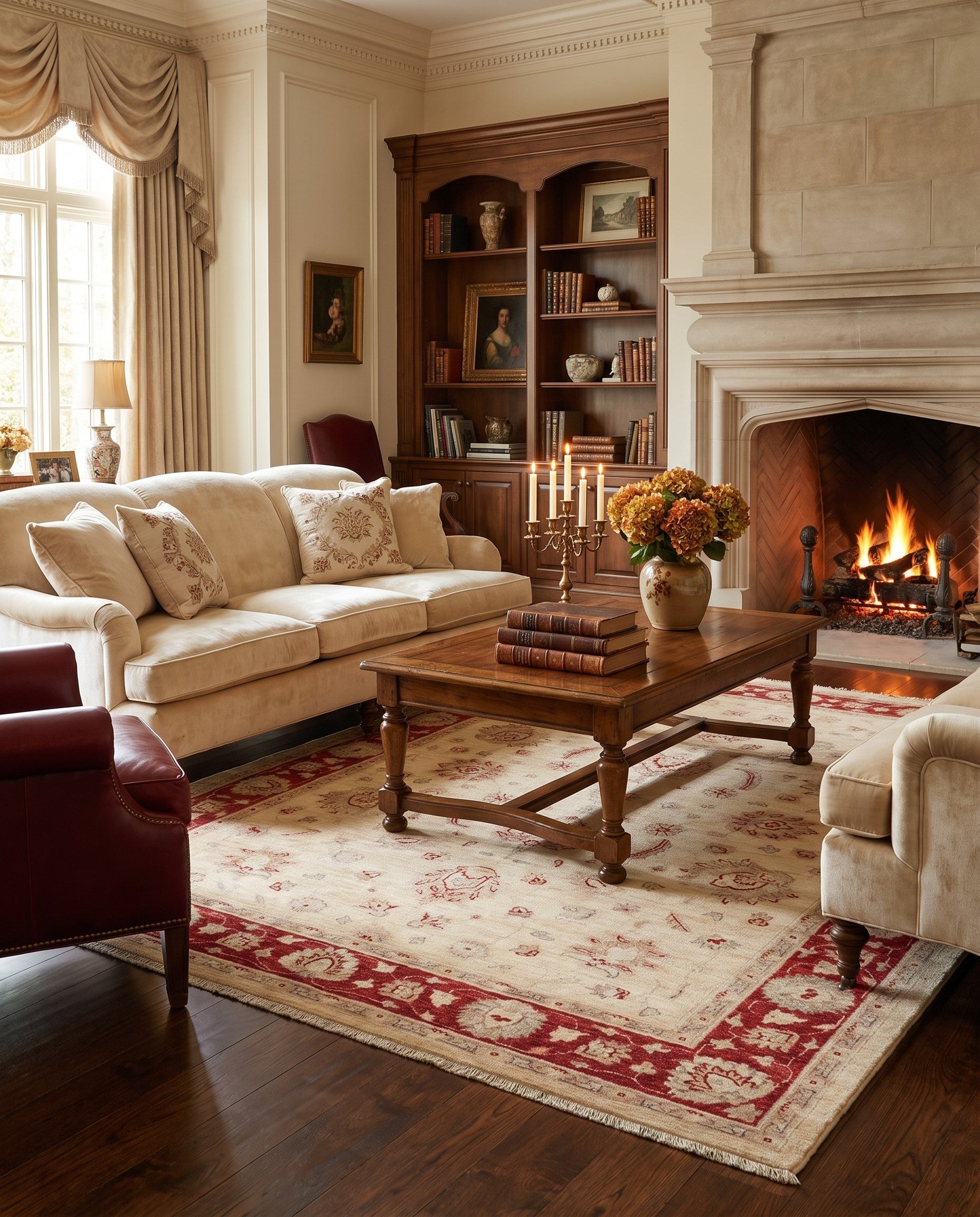 5' 7 x 7' 10 Hand Knotted Ziegler Rug