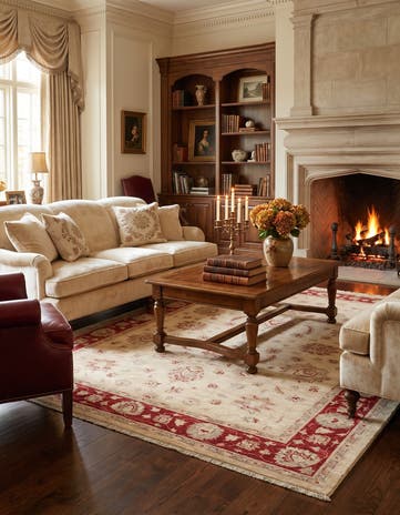 5' 7 x 7' 10 Hand Knotted Ziegler Rug