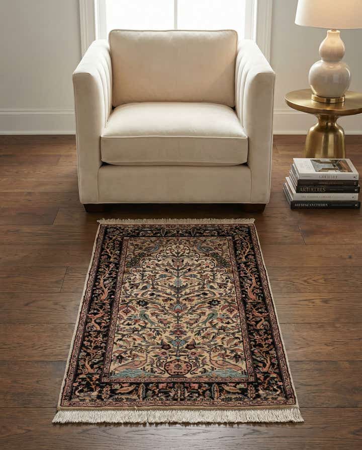 3' 1 x 5' 1 Hand Knotted Kashmir Oriental Rug