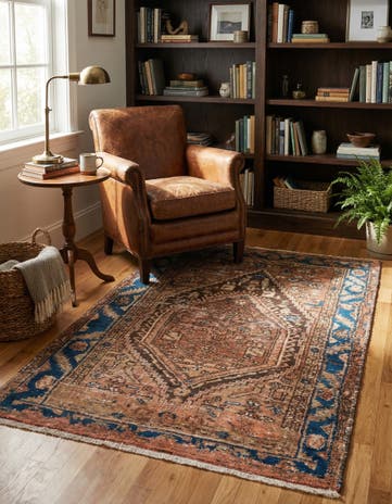 3' 8 x 5' 2 Hand Knotted Ultra Vintage Persian Wool Rug
