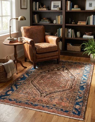 3' 8 x 5' 2 Hand Knotted Ultra Vintage Persian Wool Rug