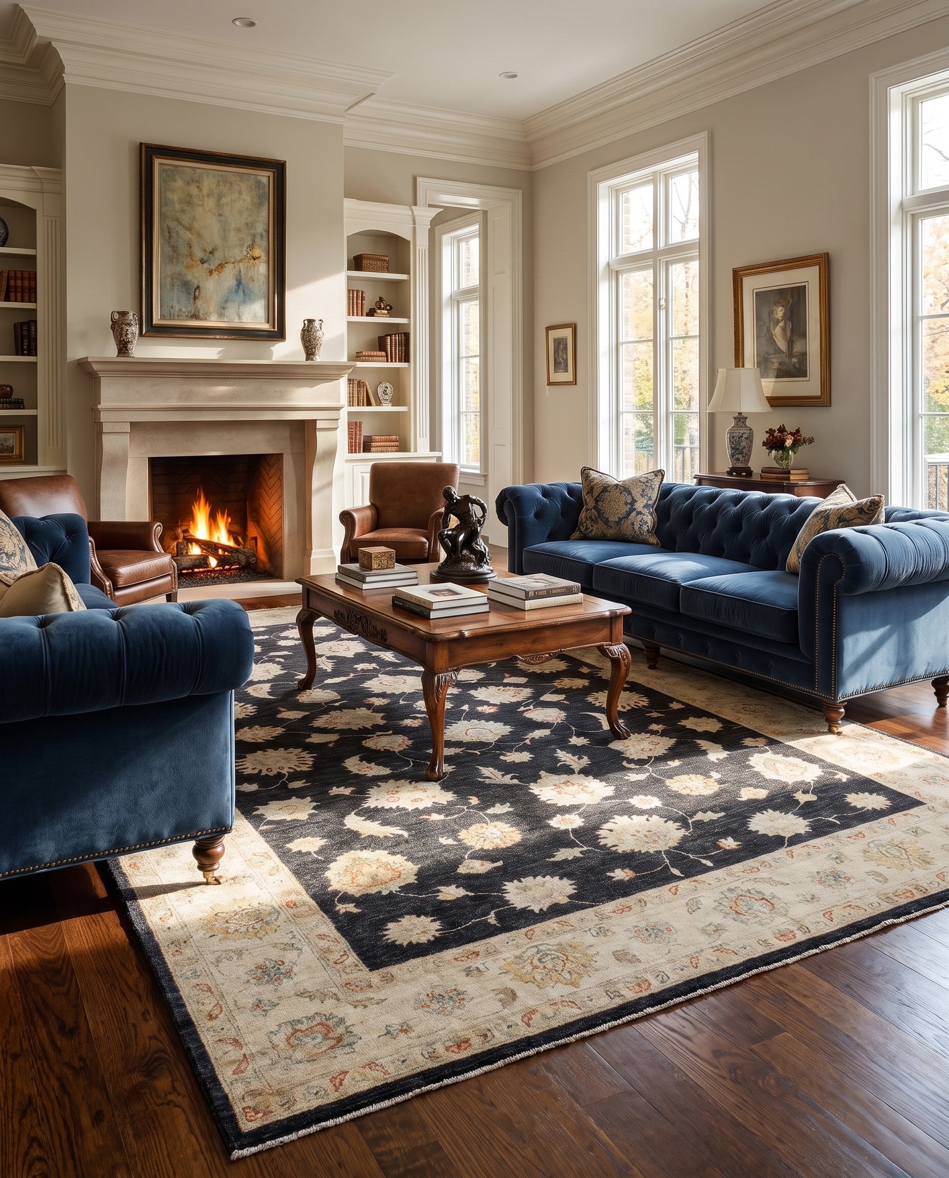 6' 7 x 9' 9 Hand Knotted Ziegler Rug
