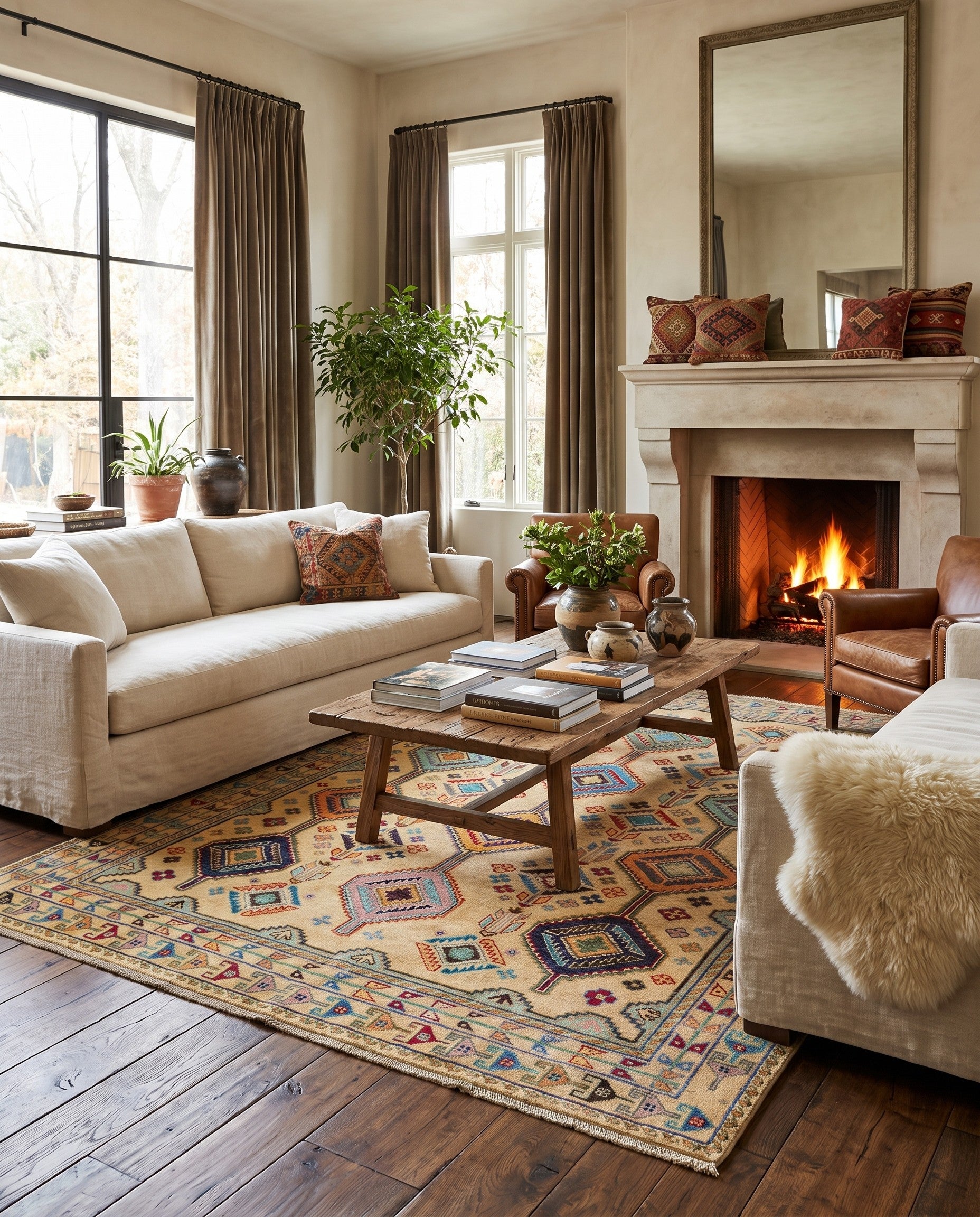 5' 8 x 7' 5 Hand Knotted Kazak Rug