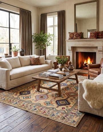 5' 8 x 7' 5 Hand Knotted Kazak Rug