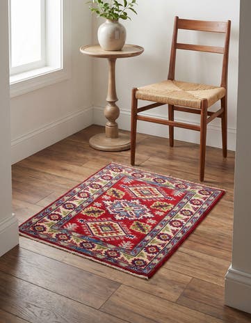 1' 11 x 2' 11 Hand Knotted Kazak Rug