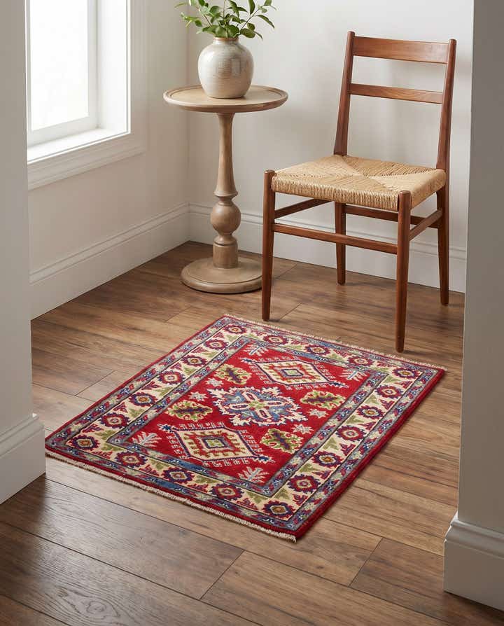 1' 11 x 2' 11 Hand Knotted Kazak Rug