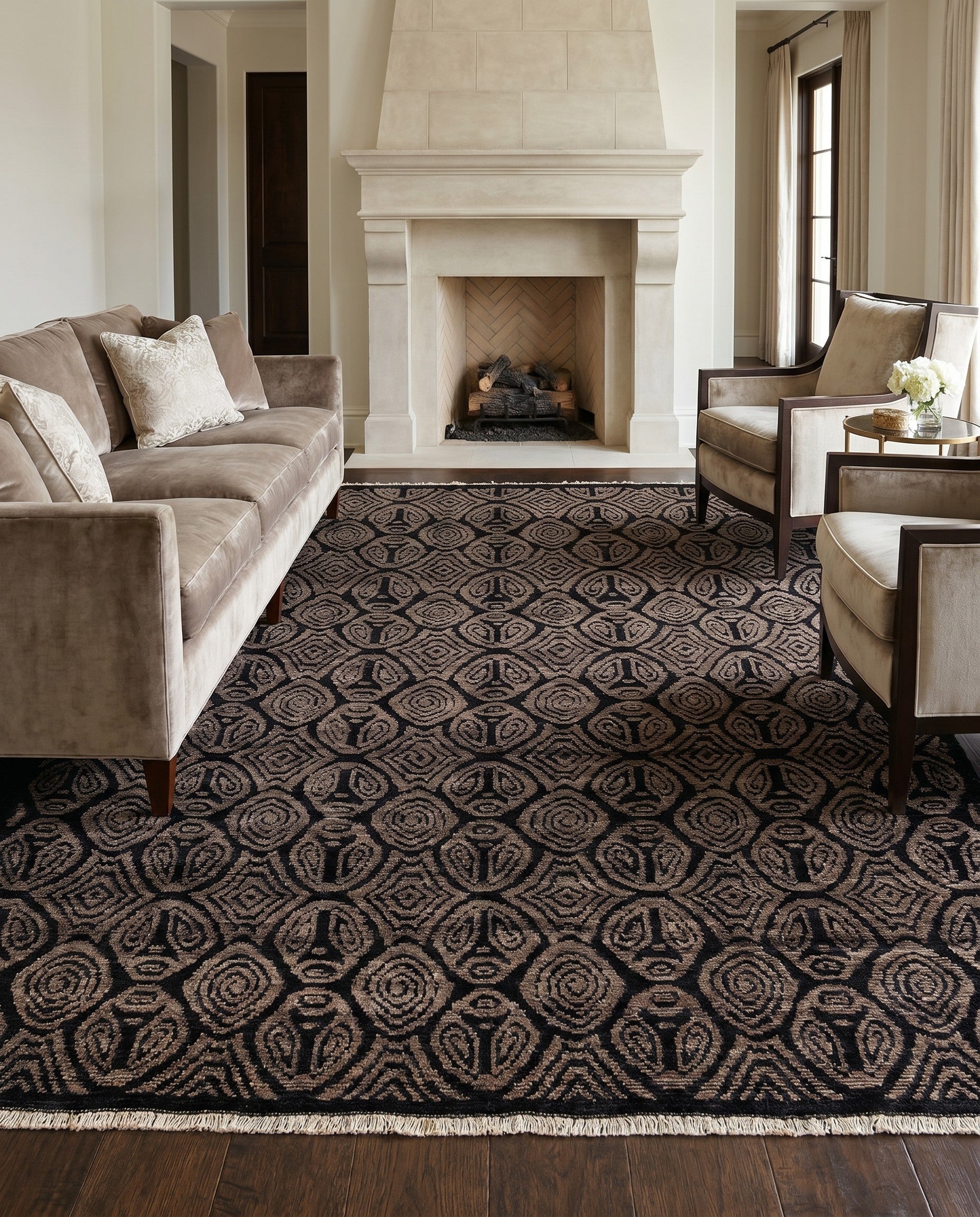 8' 2 x 10' 6 Hand Knotted Darya Wool Rug