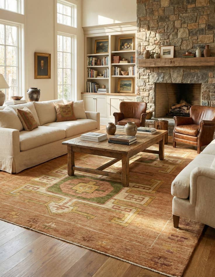 Detail image of 12' x 15' 11 Hand Knotted Oushak Wool Rug