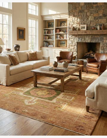 12' x 15' 11 Hand Knotted Oushak Wool Rug