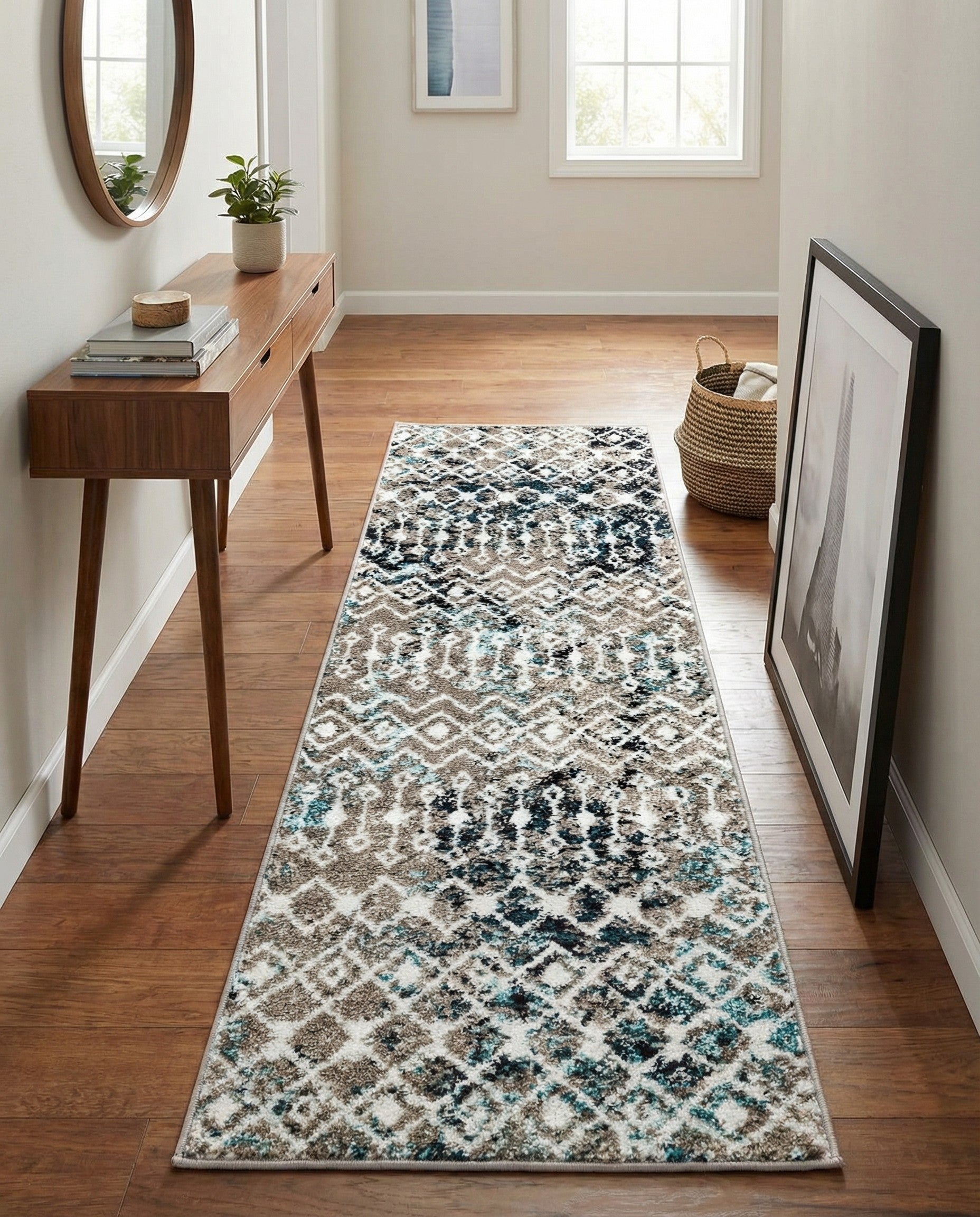 2' x 6' Moroccan Trellis Runner Rug
