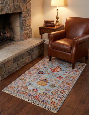 2' 9 x 4' Hand Knotted Ariana Ziegler Rug