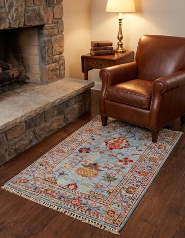 2' 9 x 4' Hand Knotted Ariana Ziegler Rug
