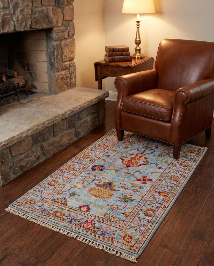 2' 9 x 4' Hand Knotted Ariana Ziegler Rug