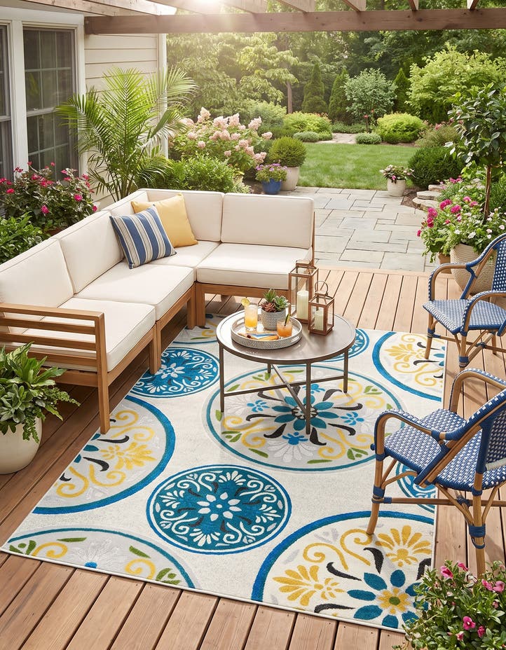 6' x 9' Easy-Clean Modern Indoor / Outdoor...
